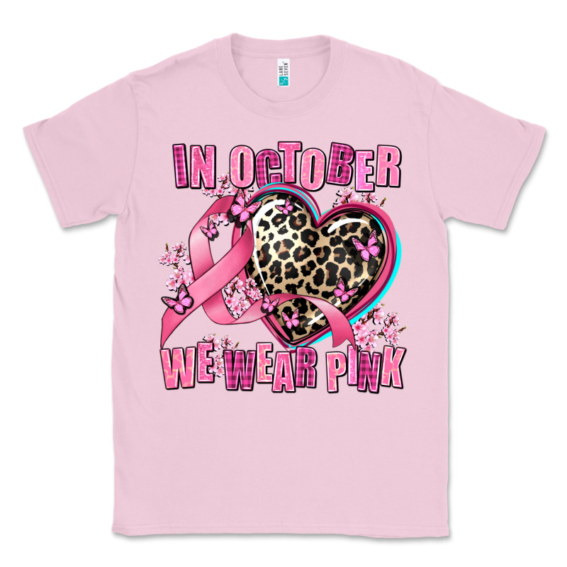 Western Leopard  In October We Wear Pink Heart Classic Tee by AdoDesignShop | Teevron