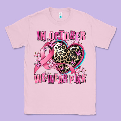 Western Leopard  In October We Wear Pink Heart Classic Tee Designed By Adodesignshop