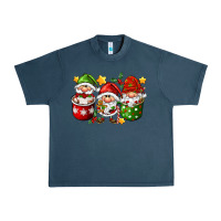 Midnight Navy coffee cup santa gnomies Urban Heavy Tee - FaDigitalArtStudio