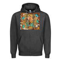 Charcoal Heather faith cross Zipper Hoodie - BarkalooDesign