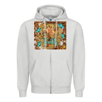 Dove Grey faith cross Zipper Hoodie - BarkalooDesign