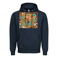 Navy faith cross Zipper Hoodie - BarkalooDesign