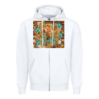 White faith cross Zipper Hoodie - BarkalooDesign