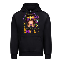 Black mardi gras mama messy bun Urban Hoodie - texasbilliewilder