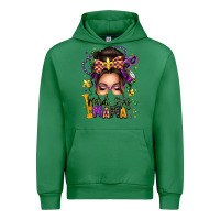 Emerald mardi gras mama messy bun Urban Hoodie - texasbilliewilder
