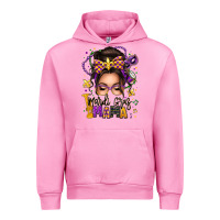 Fuchsia Pink mardi gras mama messy bun Urban Hoodie - texasbilliewilder