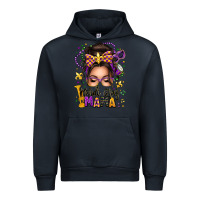 Navy mardi gras mama messy bun Urban Hoodie - texasbilliewilder