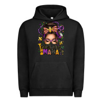 Pigment Black mardi gras mama messy bun Urban Hoodie - texasbilliewilder