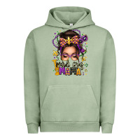Pigment Oil Green mardi gras mama messy bun Urban Hoodie - texasbilliewilder