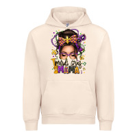 Sandshell mardi gras mama messy bun Urban Hoodie - texasbilliewilder