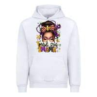 White mardi gras mama messy bun Urban Hoodie - texasbilliewilder