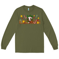 Army Green Christmas feeling jolly cow Long Sleeve Tee - Artiststas