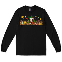 Black Christmas feeling jolly cow Long Sleeve Tee - Artiststas