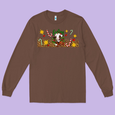 Christmas Feeling Jolly Cow Long Sleeve Tee Designed By Artiststas