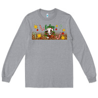 Heather Grey Christmas feeling jolly cow Long Sleeve Tee - Artiststas
