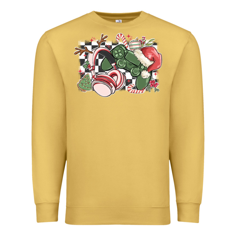 Gamer Christmas Game Controller Premium Sweatshirt by MaliasSmallBusiness | Teevron