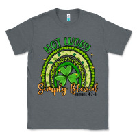 Charcoal Heather not lucky simply blessed rainbow Classic Tee - Artiststas