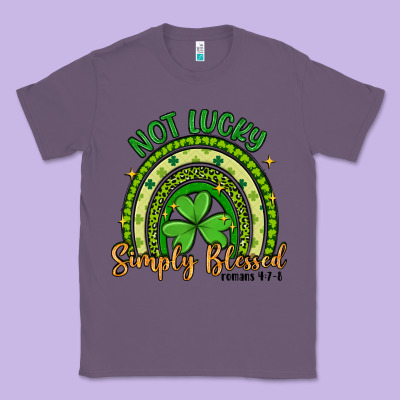 Not Lucky Simply Blessed Rainbow Classic Tee Designed By Artiststas
