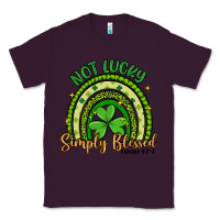 Plum not lucky simply blessed rainbow Classic Tee - Artiststas