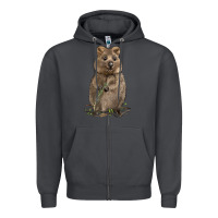 Smoke Quokka Zipper Hoodie - LillyAllenDesigns