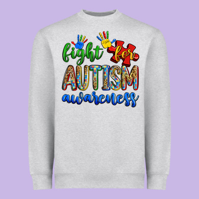Fight For Autism Awareness Heavyweight Sweatshirt Designed By Zillion Design Studio