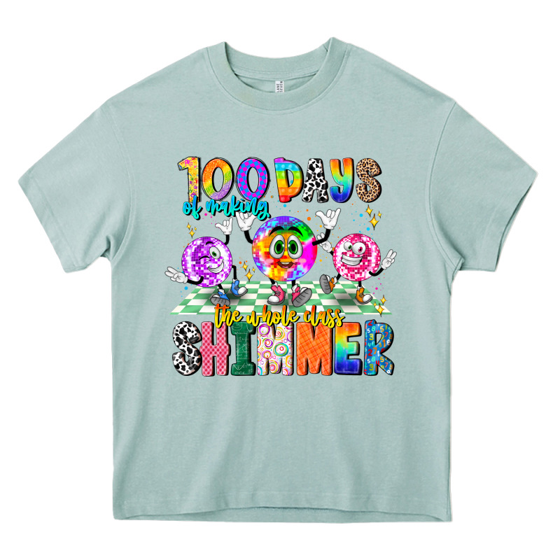 100 Days Of Making The Whole Class Shimmer Heavy Core Tee by CowhideDigitalArt | Teevron