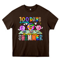 Chocolate Brown 100 Days Of Making The Whole Class Shimmer Heavy Core Tee - CowhideDigitalArt