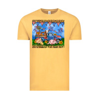 Vintage Mustard America farm animals truck 20oz skinny tumbler Vintage Tee - Neo Western