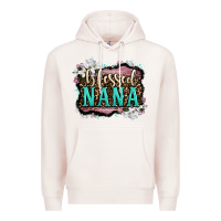 Pale Pink blessed nana Premium Hoodie - LillyAllenDesigns