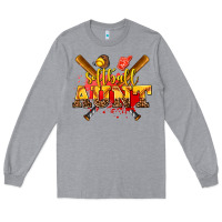 Heather Grey softball aunt Long Sleeve Tee - AdoDesignShop