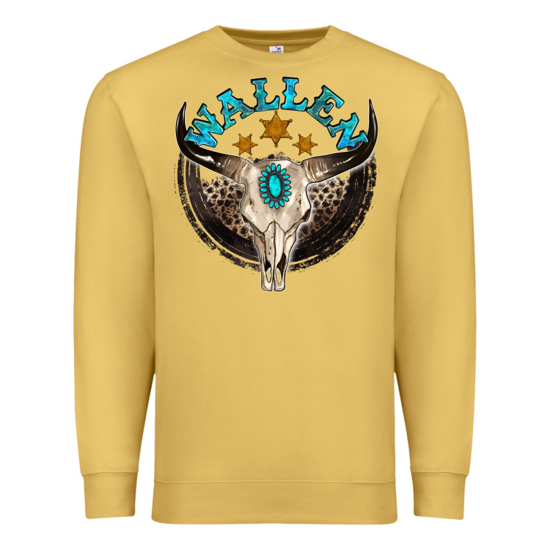 Wallen With Bull Skull Premium Sweatshirt by NancyCooperArtShop | Teevron