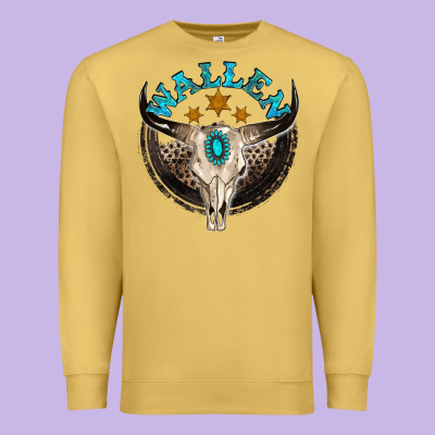 Wallen With Bull Skull Premium Sweatshirt Designed By Nancycooperartshop