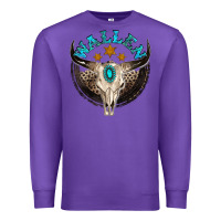 Purple wallen with bull skull Premium Sweatshirt - NancyCooperArtShop