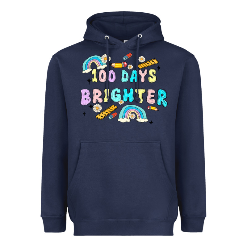 100 Days Brighter Heavyweight Hoodie by MaliasSmallBusiness | Teevron