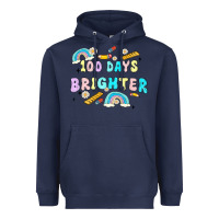 Navy 100 days brighter Heavyweight Hoodie - MaliasSmallBusiness