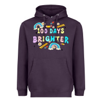 Plum 100 days brighter Heavyweight Hoodie - MaliasSmallBusiness
