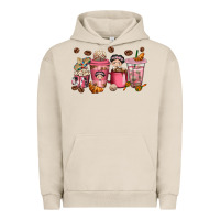 Pigment French Oak cafecito y chisme coffee cups Urban Hoodie - texasbilliewilder