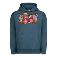 Pigment Midnight Navy cafecito y chisme coffee cups Urban Hoodie - texasbilliewilder