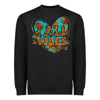 Black fall vibes heart Heavyweight Sweatshirt - RanaPortraitStore