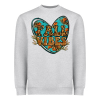 Heather Grey fall vibes heart Heavyweight Sweatshirt - RanaPortraitStore