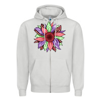 Dove Grey easter spring sunflower Zipper Hoodie - Jasminsmagicworld