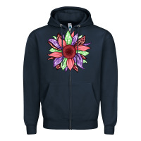Navy easter spring sunflower Zipper Hoodie - Jasminsmagicworld