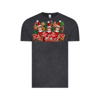 Vintage Black Christmas girl elfs Vintage Tee - FaDigitalArtStudio