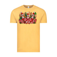 Vintage Mustard Christmas girl elfs Vintage Tee - FaDigitalArtStudio