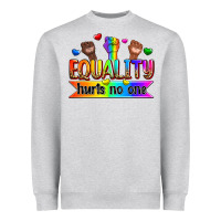 Heather Grey equality hurts no one Heavyweight Sweatshirt - Zillion Design Studio
