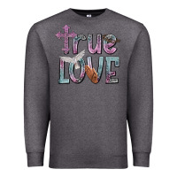 Charcoal Heather true love Premium Sweatshirt - NancyCooperArtShop