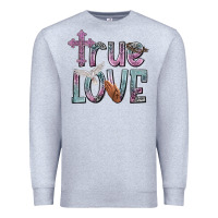 Heather Grey true love Premium Sweatshirt - NancyCooperArtShop