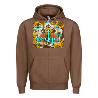 Chestnut grateful cross Zipper Hoodie - BarkalooDesign