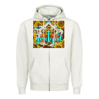 Oatmeal Heather grateful cross Zipper Hoodie - BarkalooDesign