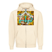 Sandshell grateful cross Zipper Hoodie - BarkalooDesign